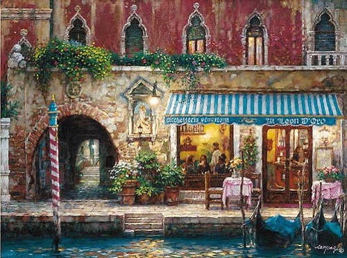 500x372 Beauty Will Save, Viola, Beauty In Everything - Venice At Night Painting