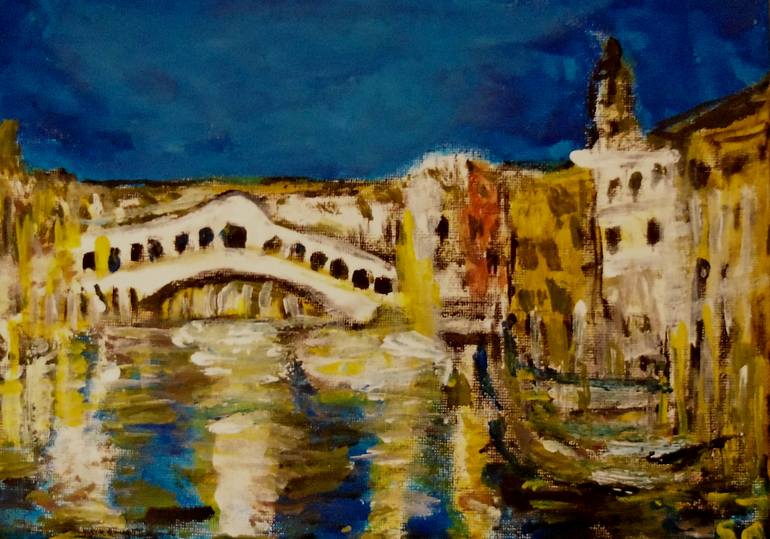 770x539 Saatchi Art Venice - Venice At Night Painting