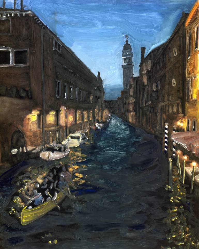 770x961 Saatchi Art Venice - Venice At Night Painting