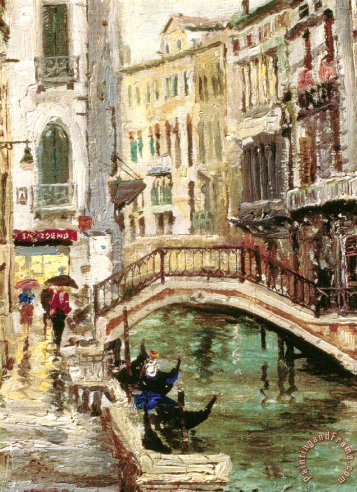 697x960 Thomas Kinkade Venice Canal Painting - Venice Canal Painting