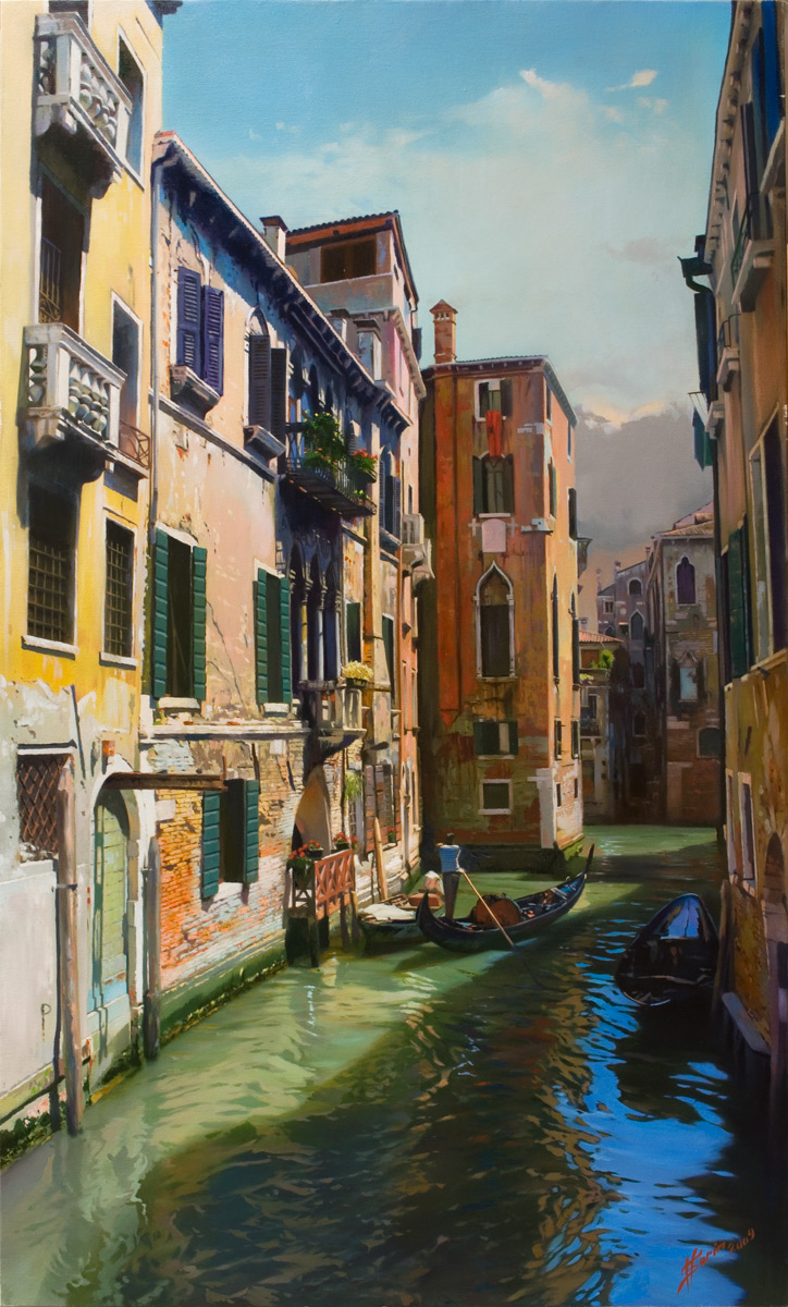 724x1200 Venice Canal Ii - Venice Canal Painting