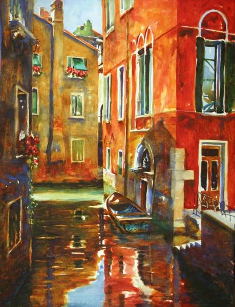 459x600 Venice Canal, Rio Del Mondo Nuovo Scenes From Far Corners - Venice Canal Painting