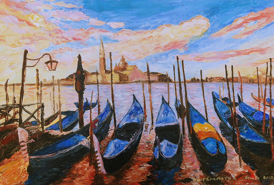 900x608 Venice - Venice Gondola Painting