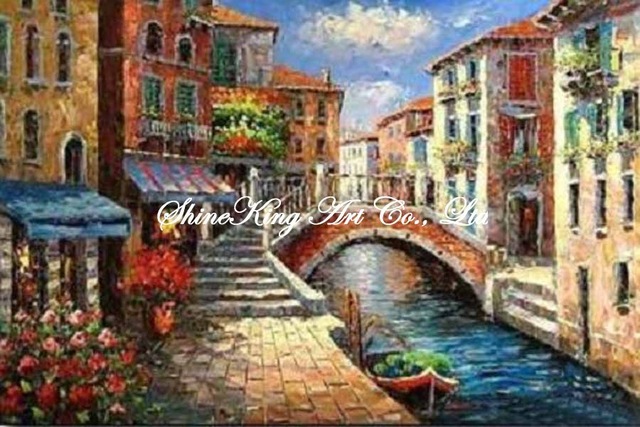 640x427 Handmade Impressionist Venice Oil Painting On Canvans Fine Art - Venice Oil Painting