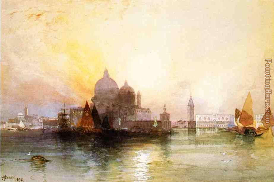 923x615 Thomas Moran A View Of Venice Painting Anysize 50% Off - Venice Painting