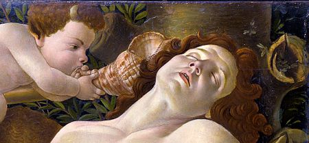 450x209 Venus And Mars (Botticelli) - Venus And Mars Painting