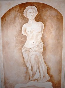 222x300 Venus De Milo In Arch Painting By Cecile Smit - Venus De Milo Painting