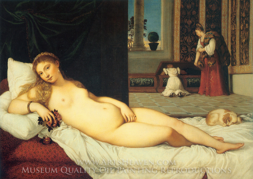 820x582 Reproduction Painting Titian Venus Of Urbino, Hand Painted - Venus Painting