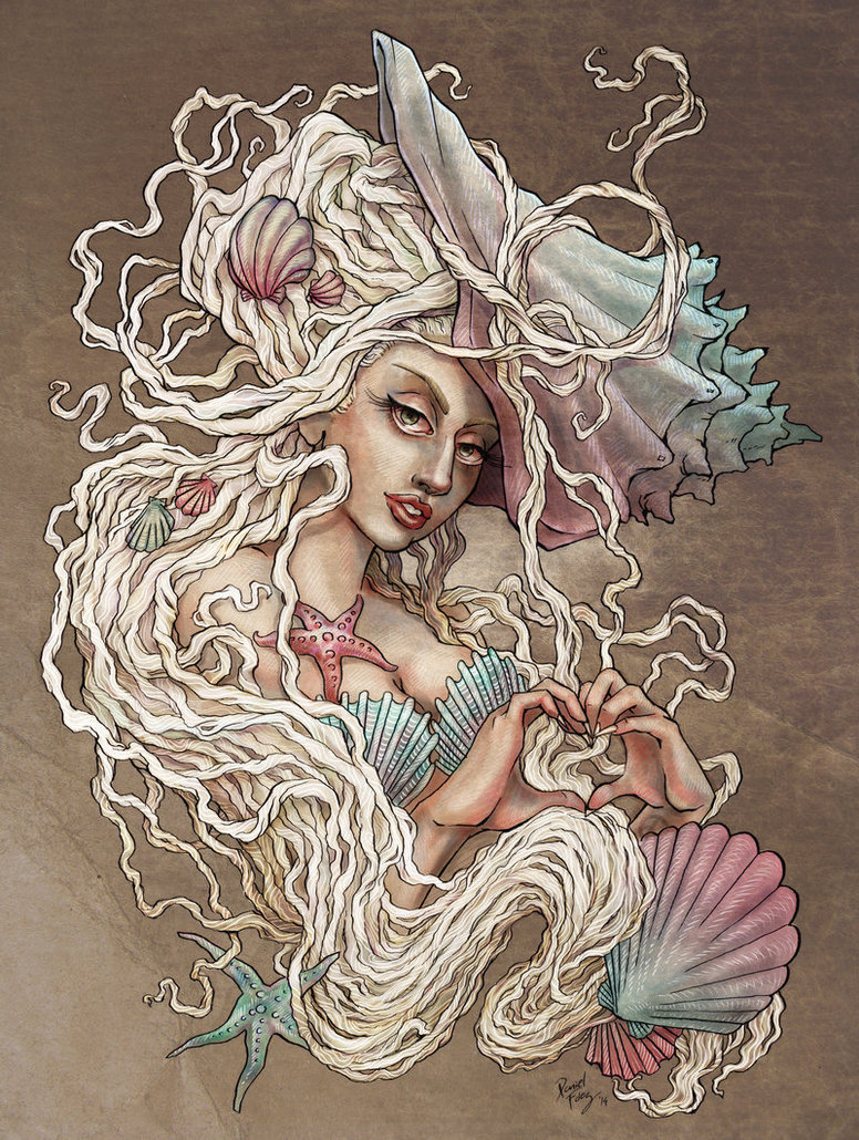 776x1030 Seashell Venus 2.0 (Lady Gaga) By Dibumadhatter - Venus Painting Seashell