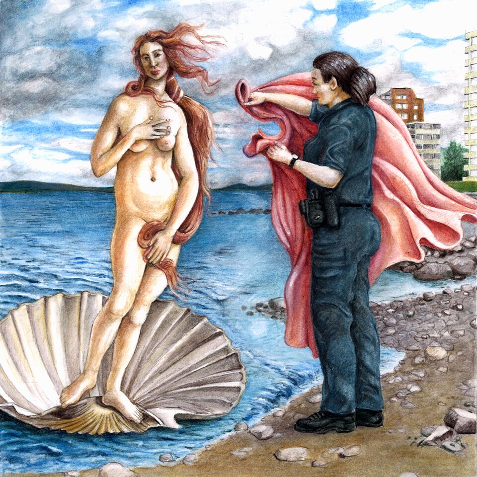 960x960 Venus Schematic Study Preview - Venus Rising Painting