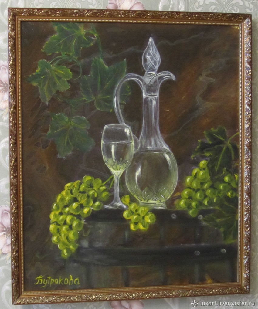 850x1018 Oil Painting Still Life In Vino Veritas Shopline - Veritas Painting
