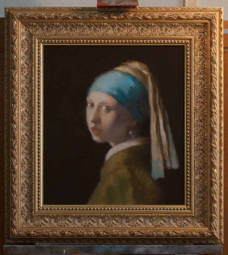 770x860 Saatchi Art Girl With A Pearl Earring (Free Copy After Vermeer - Vermeer Painting