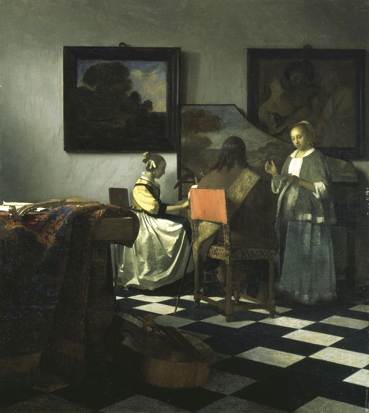 1200x1345 The Concert (Vermeer) - Vermeer Painting
