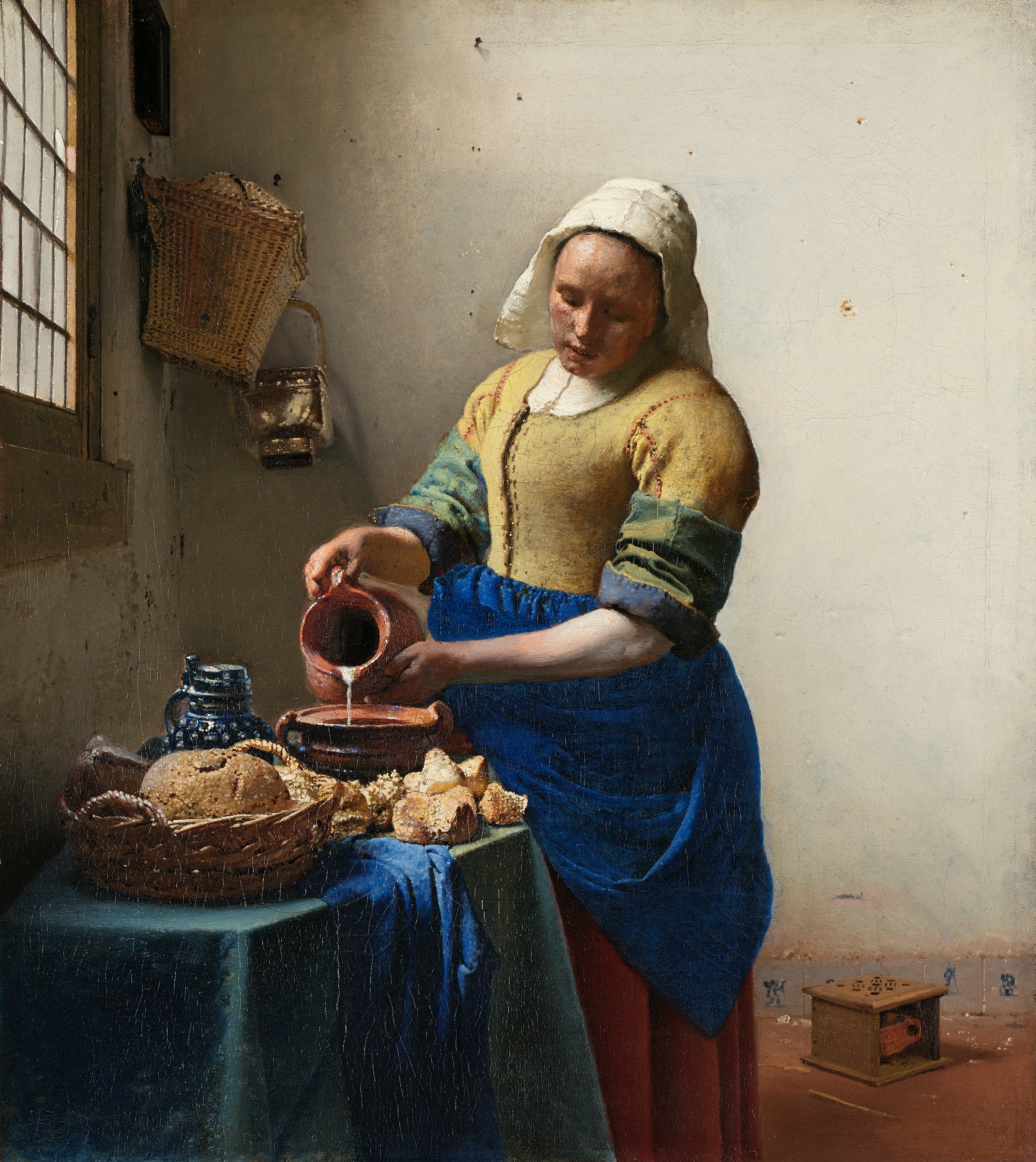 4000x4485 The Milkmaid (Vermeer) - Vermeer Painting