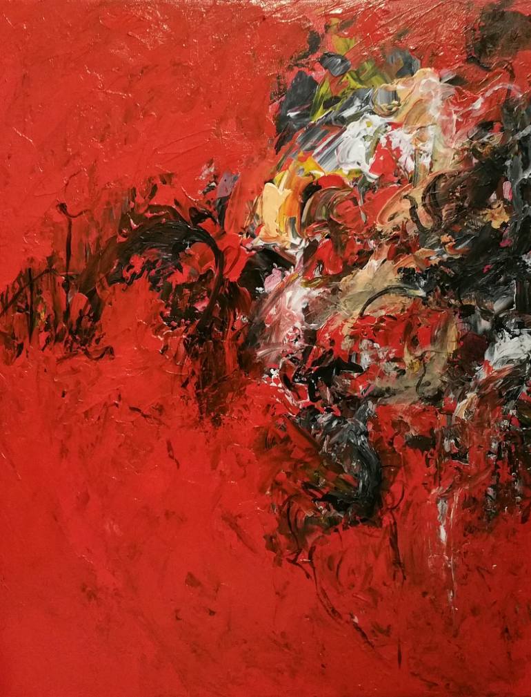 770x1009 Saatchi Art Vermillion Painting By Suzanne Stacy - Vermillion Painting