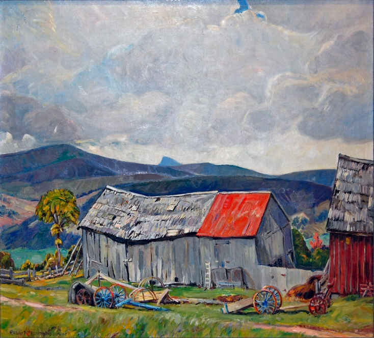 734x664 Rsw Artwork Page, Vermont Barns, Oil - Vermont Painting