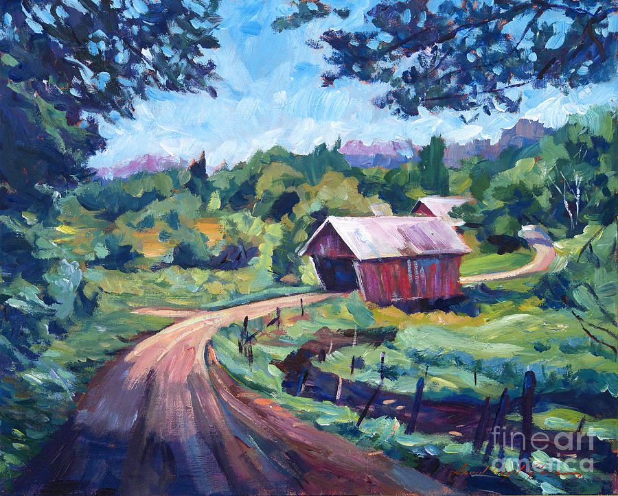 900x723 The Bridges Of East Randolph Vermont Painting By David Lloyd Glover - Vermont Painting