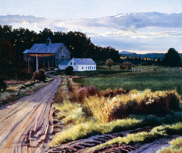 600x502 Watercolor Kathleen Kolb Versatility In Vermont - Vermont Painting