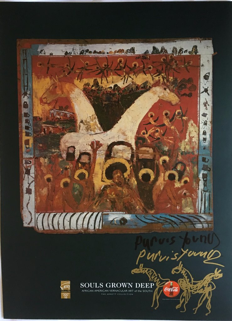 739x1023 Purvis Young Poster Grown Deep African American Vernacular - Vernacular Painting