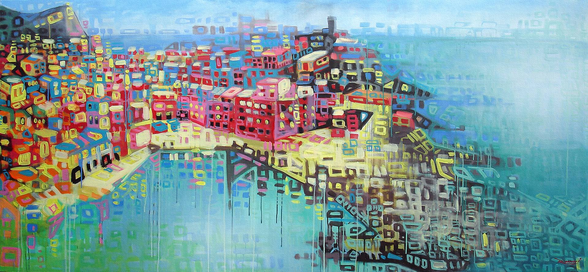 1920x890 Saatchi Art Vernazza Painting By Rodolfo Vanni - Vernazza Painting