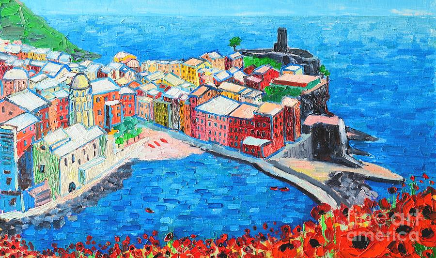 900x533 Vernazza Cinque Terre Italy Painting Detail Painting By Ana Maria - Vernazza Painting