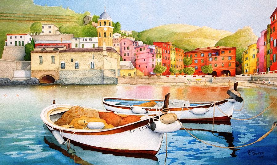 900x539 Vernazza Painting By Richard Rooker - Vernazza Painting