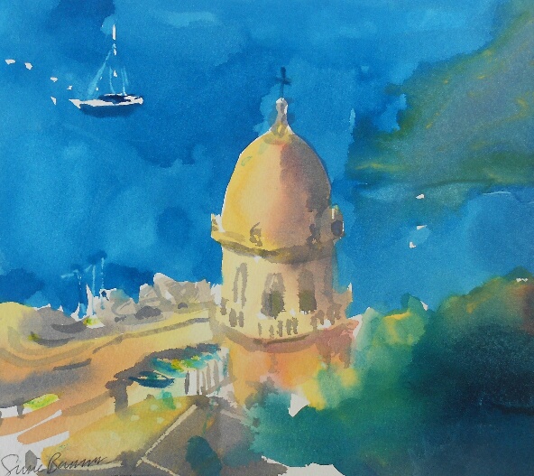 592x527 Vibrant Vernazza Painting The Cinque Terre - Vernazza Painting
