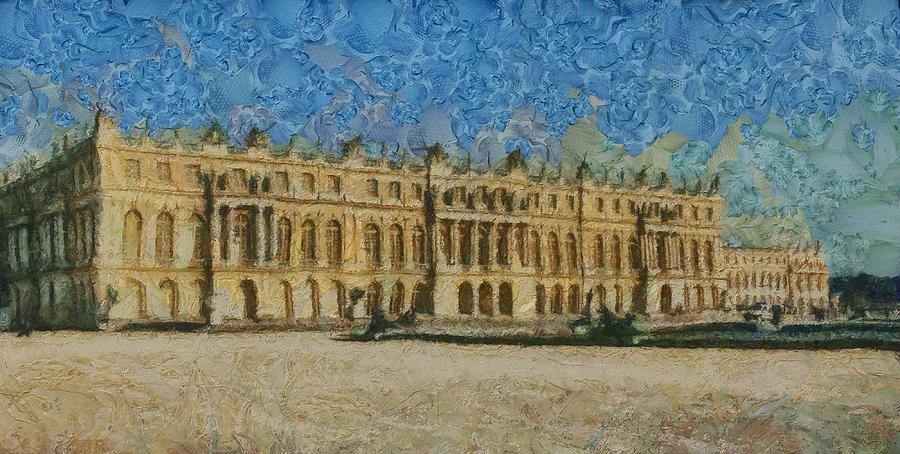900x454 Palace Of Versailles Painting By Aaron Stokes - Versailles Painting