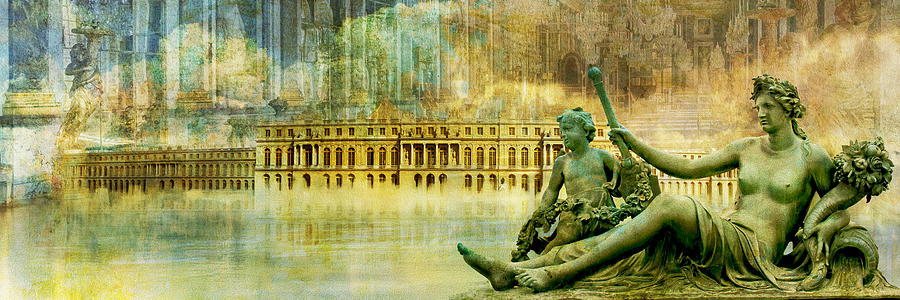 900x300 Palace Of Versailles Painting By Catf - Versailles Painting