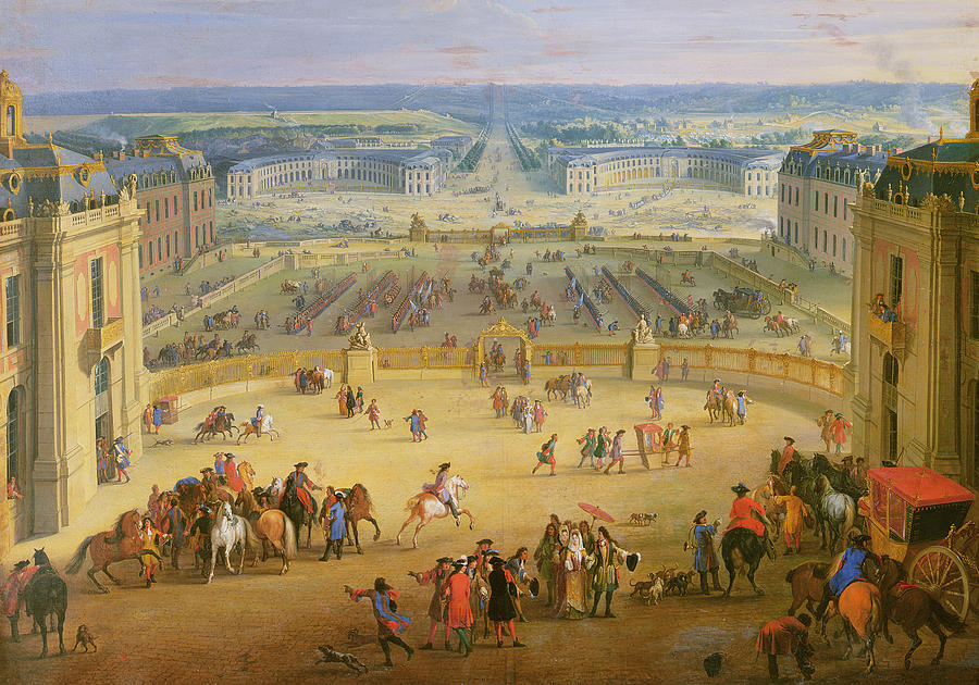 900x630 Perspective View From The Chateau Of Versailles Painting By Jean - Versailles Painting