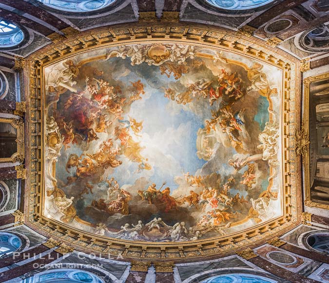 675x582 Chateau Versailles Ceiling Paintings Natural History Photography - Versailles Painting