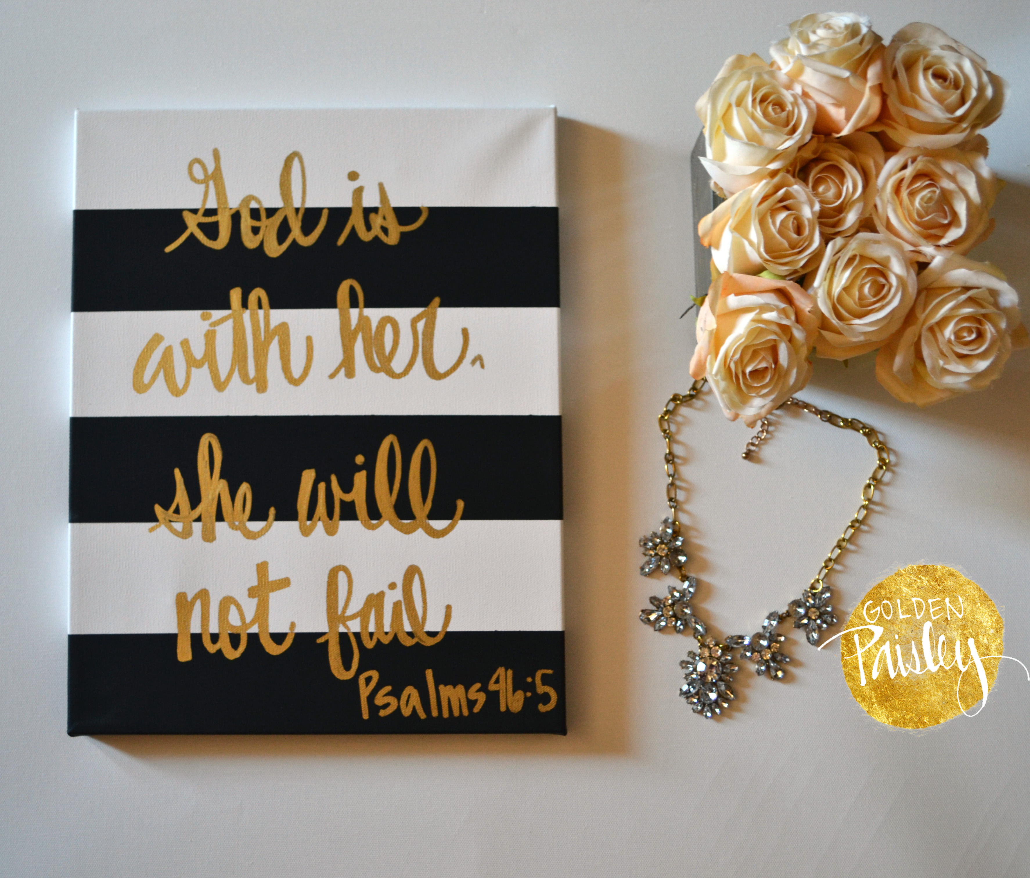 3548x3024 God Is With Striped Bible Verse Painting - Verse Painting