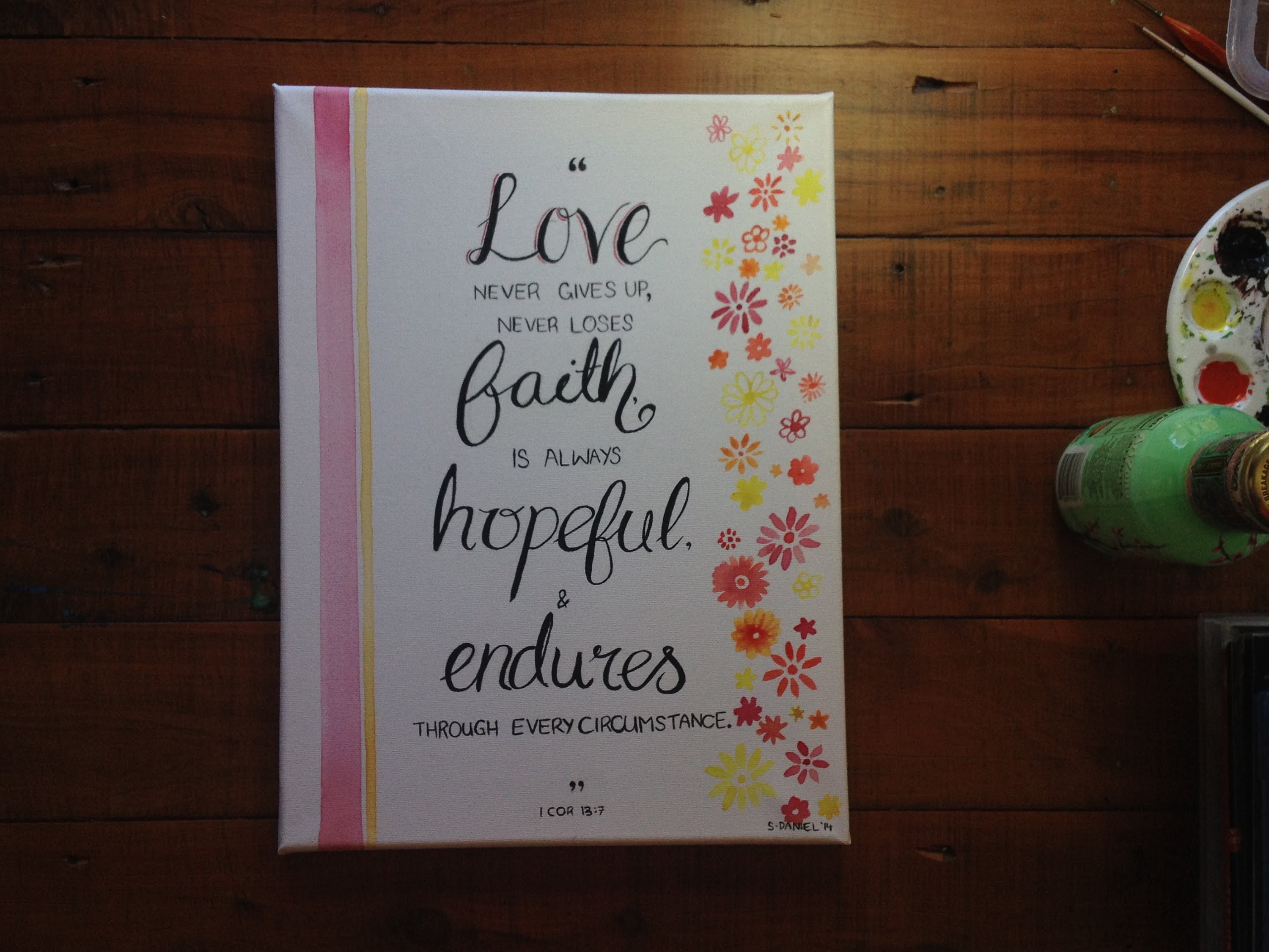 3000x2250 Watercolour Calligraphy Painting - Verse Painting