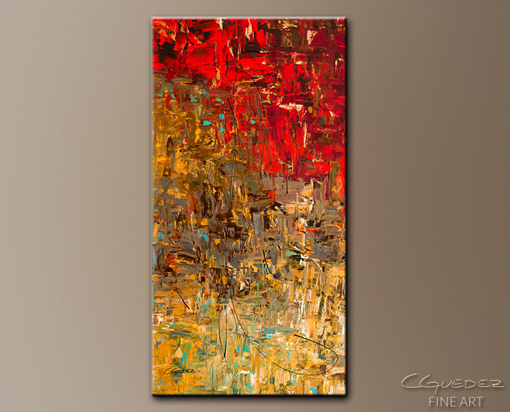 743x600 Oversized Vertical Abstract Art Oh No, Oh Si - Vertical Painting