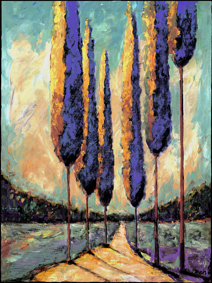 675x900 Tuscan Landscape Vertical Painting By Dale Moses - Vertical Painting