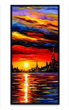 284x451 Diy Digital Landscape Painting Vertical Version Of Modern Hand - Vertical Painting
