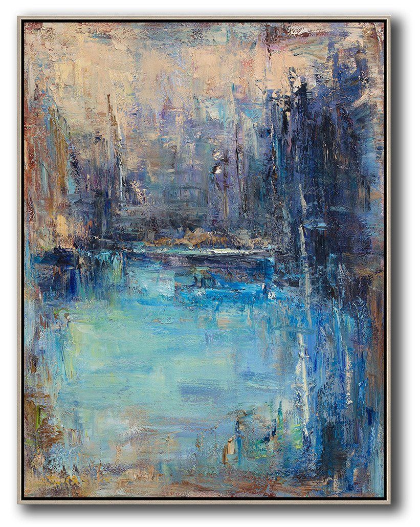 821x1030 Hand Painted Oversized Abstract Landscape Painting By Jackson - Vertical Painting