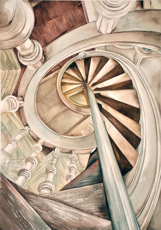 630x900 Vertigo Painting By Elizabeth York - Vertigo Painting