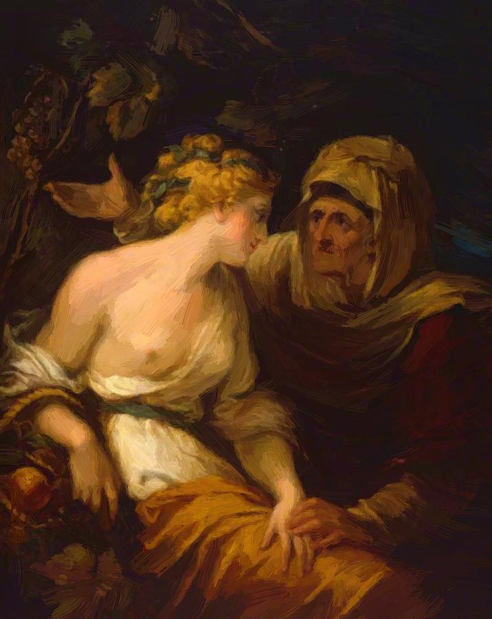 716x900 Vertumnus And Pomona 1789 Painting By Hamilton William - Vertumnus Painting