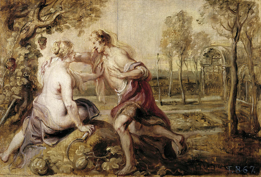900x611 Vertumnus And Pomona Painting By Peter Paul Rubens - Vertumnus Painting