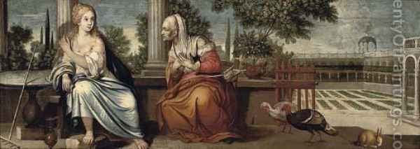 600x213 Vertumnus And Pomona Oil Painting Reproduction By Paris Bordone - Vertumnus Painting