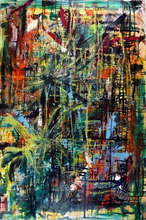 488x735 Gestural First Original Paintings, Acrylics And Paintings - Very Detailed Painting