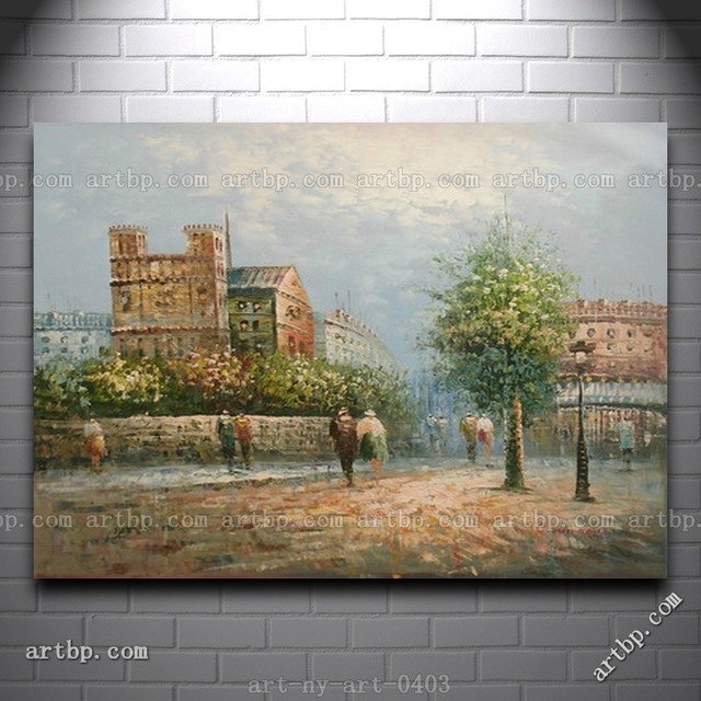 640x640 Very Detailed Oil Painting Of European Cityscape People Street - Very Detailed Painting