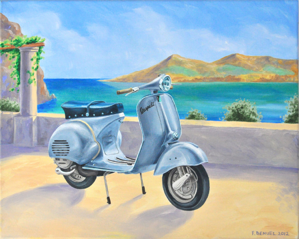 962x768 Vespa 150gs 1958 Denuel Franck - Vespa Painting