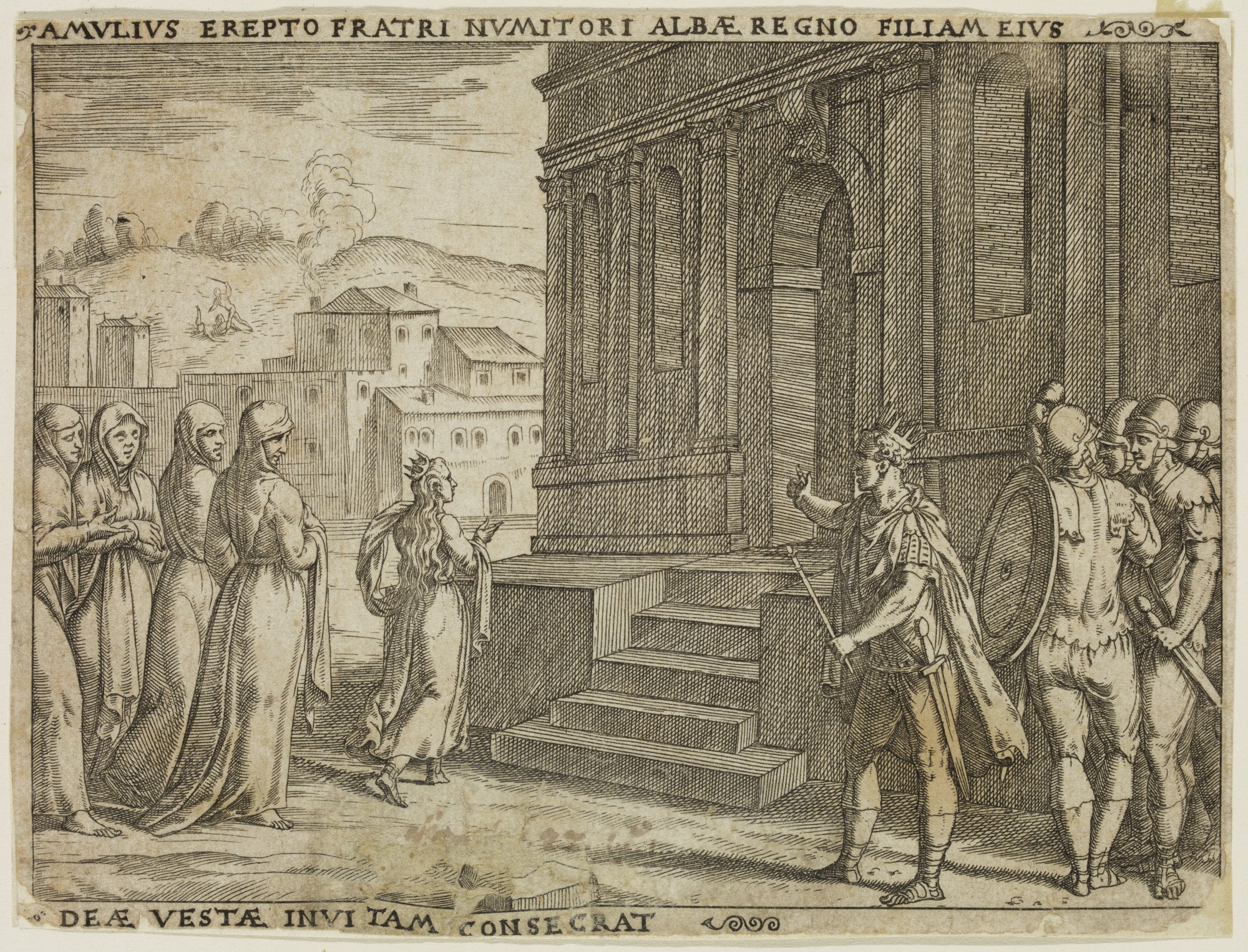 2000x1526 Amulius Dedicates His Daughter To The Goddess Vesta Detroit - Vesta Painting