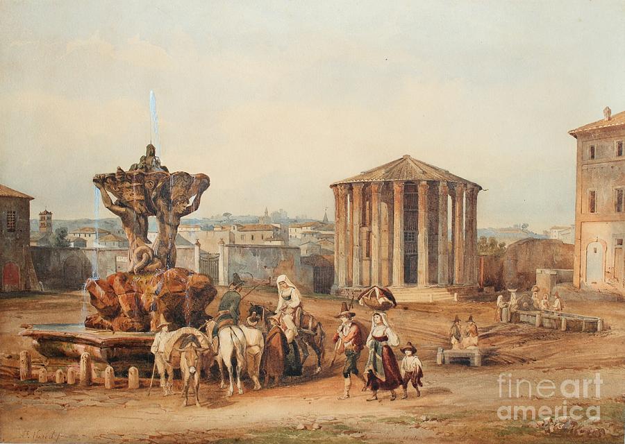 900x640 The Forum Boarium The Temple Of Vesta Painting By Motionage Designs - Vesta Painting