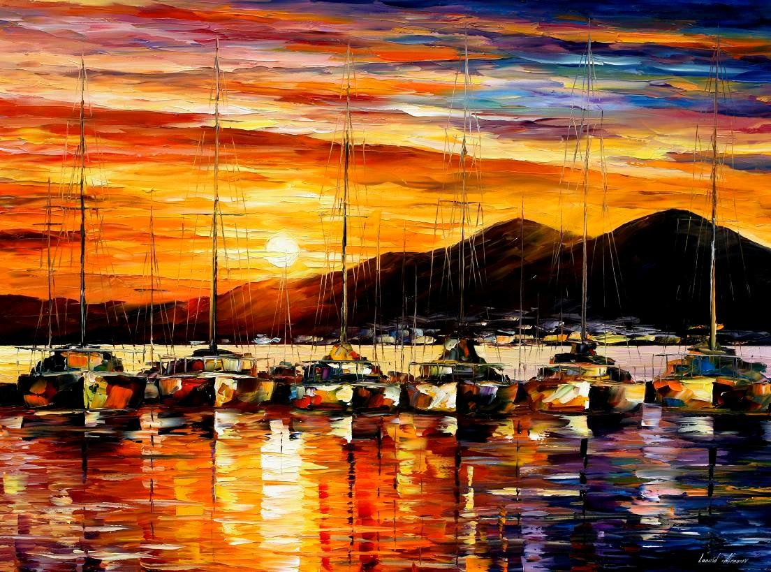 1104x819 Leonid Afremov, Oil On Canvas, Palette Knife, Buy Original - Vesuvius Painting
