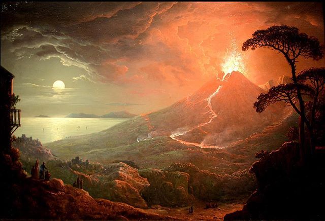 640x436 The Eruption Vesuvius Sebastian Pether 1825 This Jewel - Vesuvius Painting