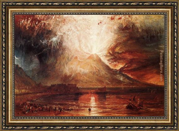 570x417 Joseph Mallord William Turner Eruption Of Vesuvius Framed Painting - Vesuvius Painting