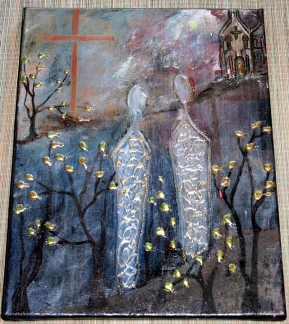 579x650 Via Dolorosa Jerusalem Sold - Via Dolorosa Painting